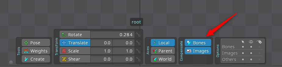 rootの調整
